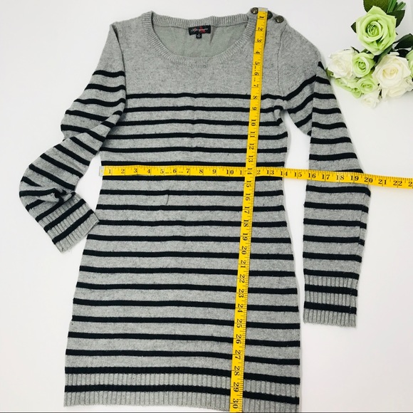 SPICYSUGAR STRIPED DRESS GREY COLOR SZ M - Picture 4 of 7